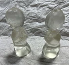 Vintage Fenton Satin Glass Praying Children Figurines - 4" tall