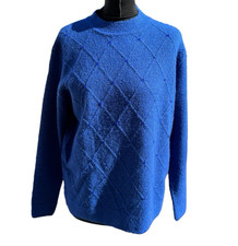 Honor Millburn Bright Blue Knit Jumper Diamante Accents Women’s UK Size M 14-16