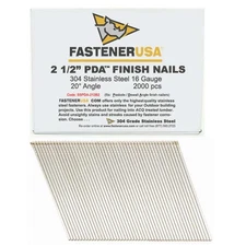 2-1/2" ANGLE FINISH NAILS 16GA 304SS 2,000ct | SSPDA-212B2