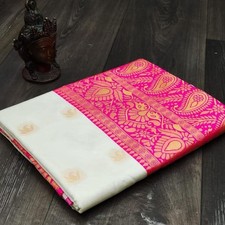 Designer Sari Bollywood Bridal Silk Saree  Blouse South Indian Party Wear Saree