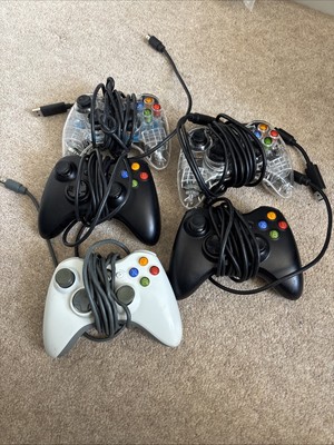Xbox 360 Kabelgebunden Controller Konvolut für Ersatzteile oder Reparaturen ungetestet