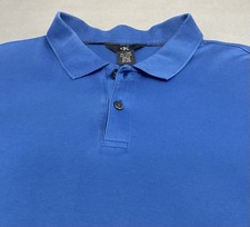Calvin Klein Polo Shirt Mens XL Short Sleeve Blue Regular Fit