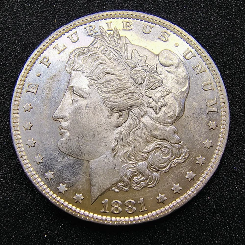 1881 Morgan Silver Dollar - Philadelphia - Unc Det. - Light Cleaning -Proof Like