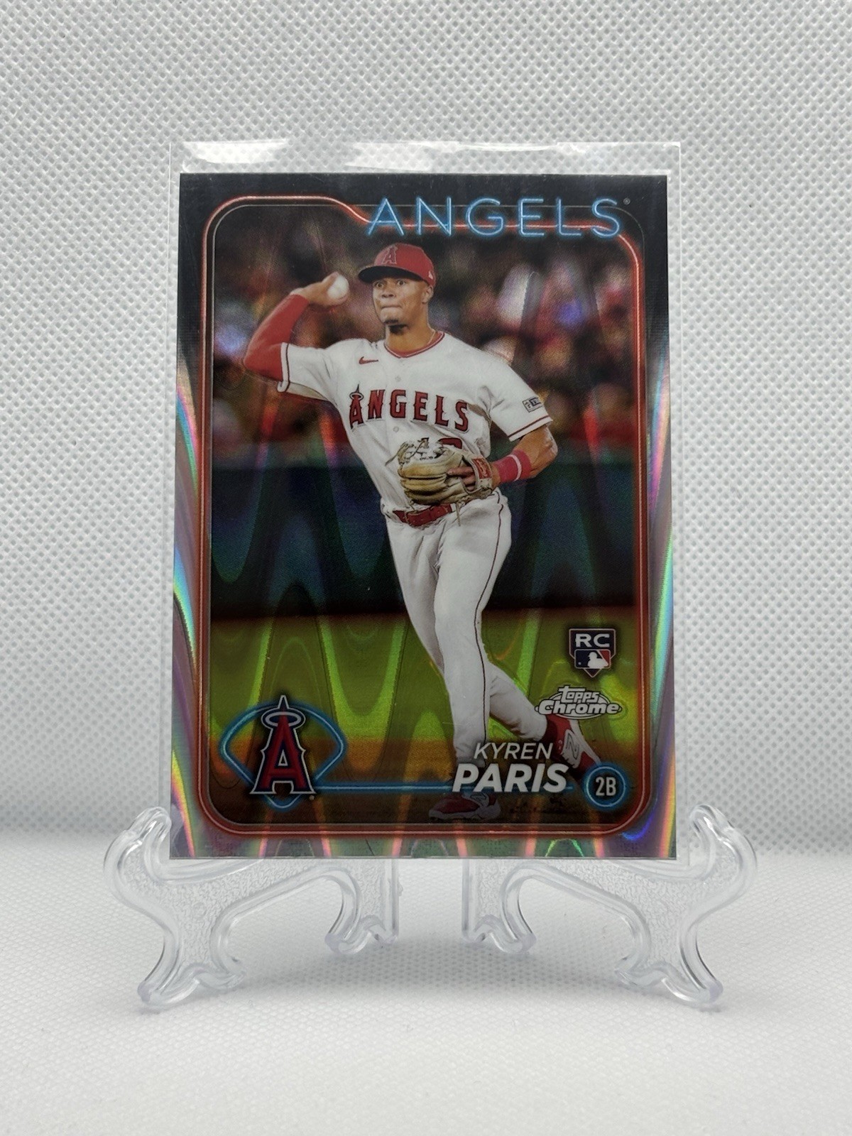2024 Topps Chrome - RayWave Refractor #151 Kyren Paris Rookie (RC) Angels
