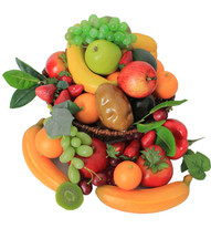 Huge Assortment Faux Fruit  Vegetables Table Decor Fake Food