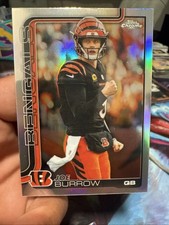 2025 Topps Chrome Football Joe Burrow #61 Refractor Cincinnati Bengals