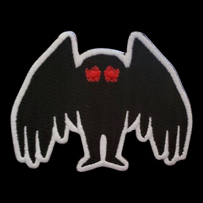 Mothman Monster Embroidered Patch Iron-On Sew-On Horror Cryptid Folklore 3''x2''