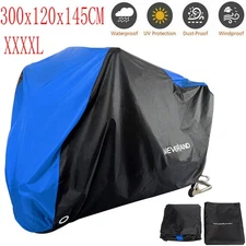 Motorcycle Cover Waterproof Heavy Duty for Winter Outside Storage L Snow Rain UV