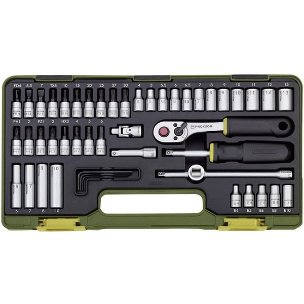 "Proxxon Industrial SteckschlüSselsatz Metrisch 1/4\" (6.3 Mm) 50Teilig 23280"-image