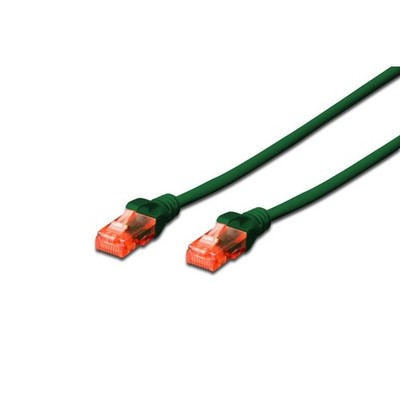 DIGITUS CAT 6 U/UTP Patchkabel Cu LSZH AWG 26/7 0,5 m Grün Netzwerkkabel Kabel