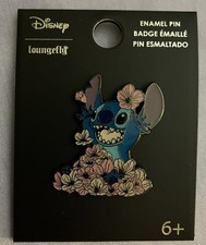 Disney Lilo & Stitch with Cherry Blossoms Loungefly Enamel Pin NEW