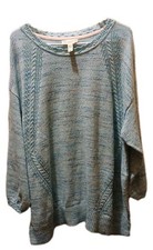 Isaac Mizrahi Live QVC Sweater Size 2x Bridgehampton Space Blue Preppy Autumn