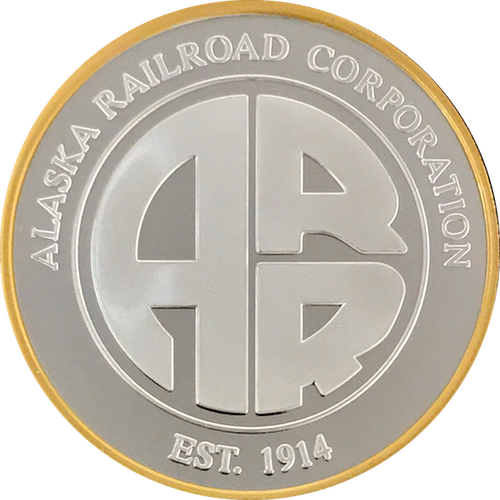 Alaska Mint 2018 Alaska Railroad Medallion Gold & Silver Medallion