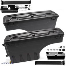 Pair Truck Bed Storage Tool Box Fit For 2007-19 Chevy Silverado Gmc Sierra 1500