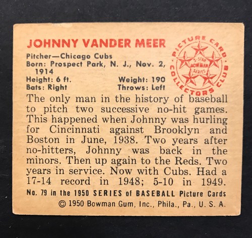 Baseball Chicago Cubs MLB Cards Frank Chance, Gabby Hartnett, Johnny Vander Meer - Picture 6 of 7