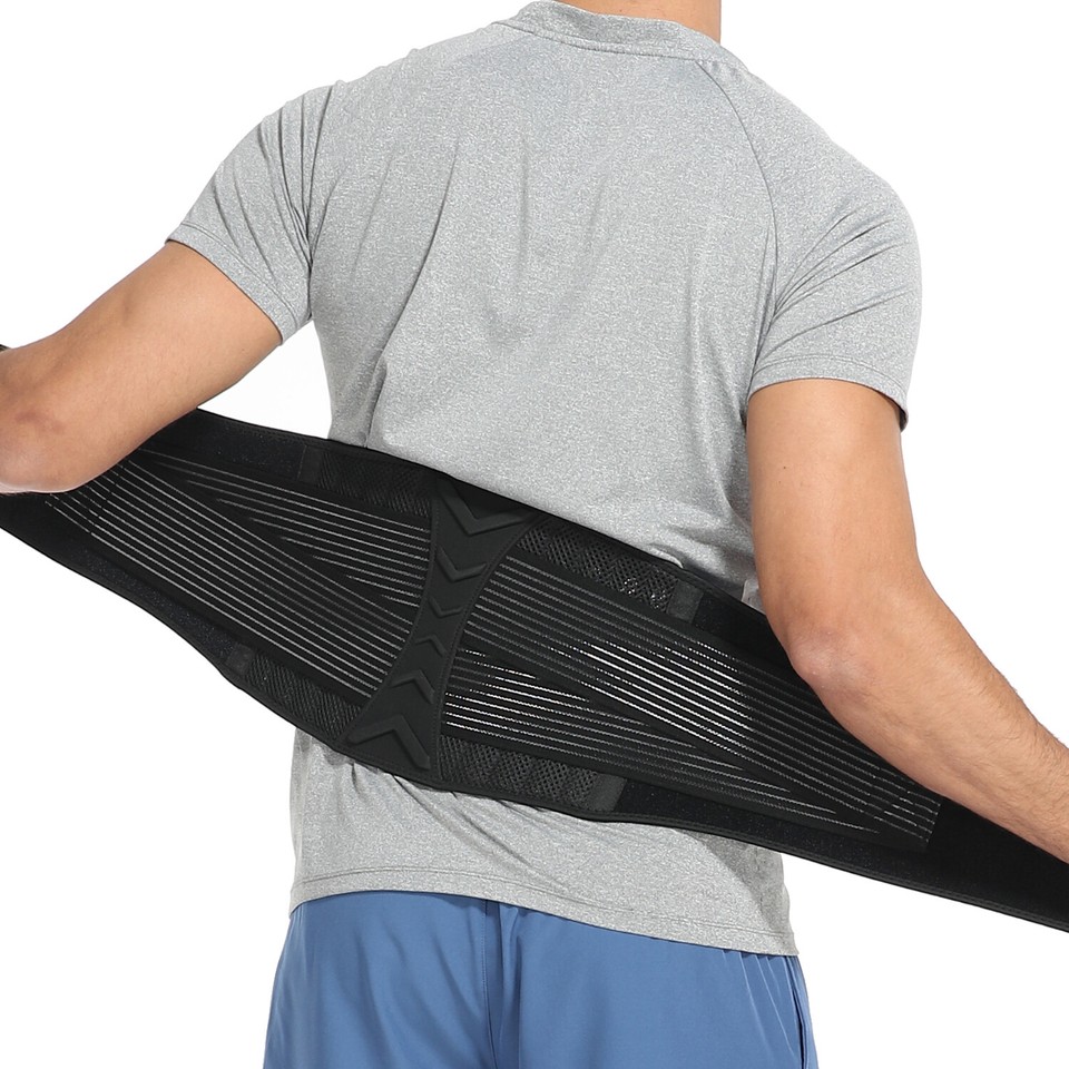 Unisex Lower Back Lumbar Support Belt Breathable Waist Brace for Pain ...