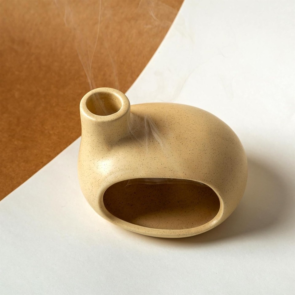 Handcrafted Palo Santo Holder Ceramic Incense Burner for Meditation