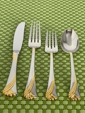 Lenox KELLY GOLD Stainless 18/8 Japan/Korea Flatware SMART CHOICE