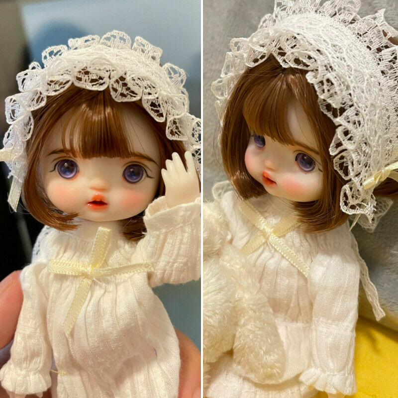 1/8 BJD Doll Cute Girl Full Handmade Makeup Moveable Joints Wig Clothes