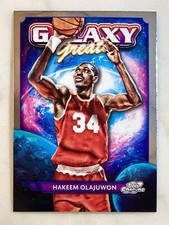 Hakeem Olajuwon 2023-24 Topps Chrome Cosmic Galaxy Greats Card No GG-19