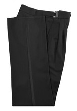 New Men's Black Tuxedo Pants with Satin Stripe Adjustable 36" Waist Regular Rise