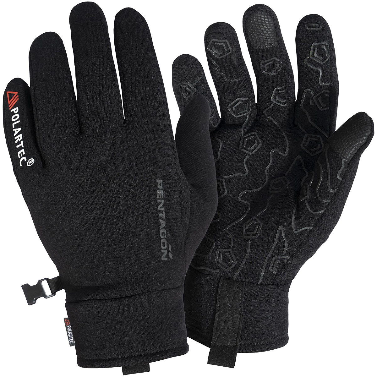 Guantes Pentagon Ursus Power Stretch Polartec Hombre Cálido Invierno Negro