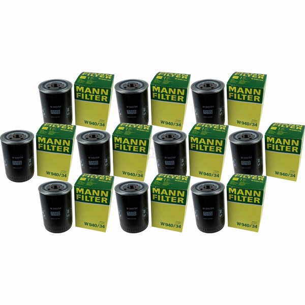 10X Mann-Filter ÖLfilter Oelfilter W 940/34 Oil Filter-image