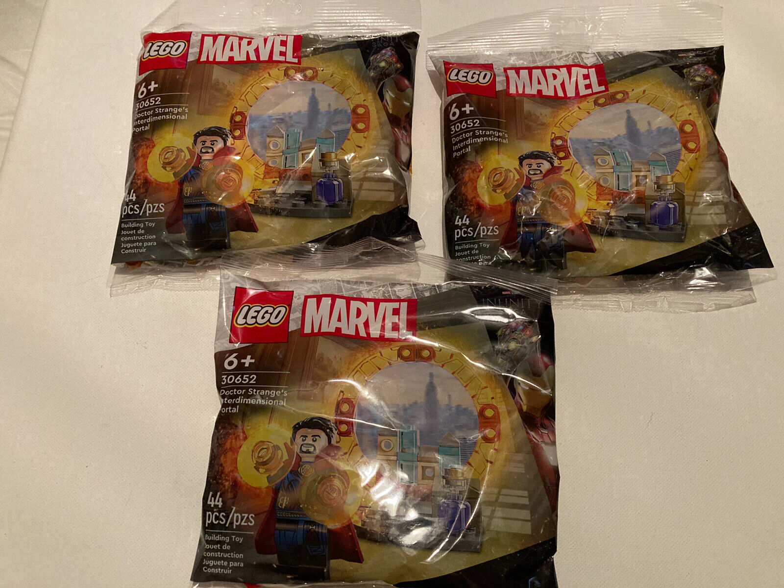 Lot Of 3 LEGO 30652: Marvel 2023 Doctor Strange Inter-dimensional Portal polybag