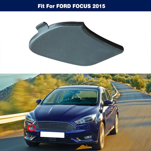 Front Bumper Tow Hook Cover Cap For Ford Focus 2015 – Unpainted Plastic Direct Replacement