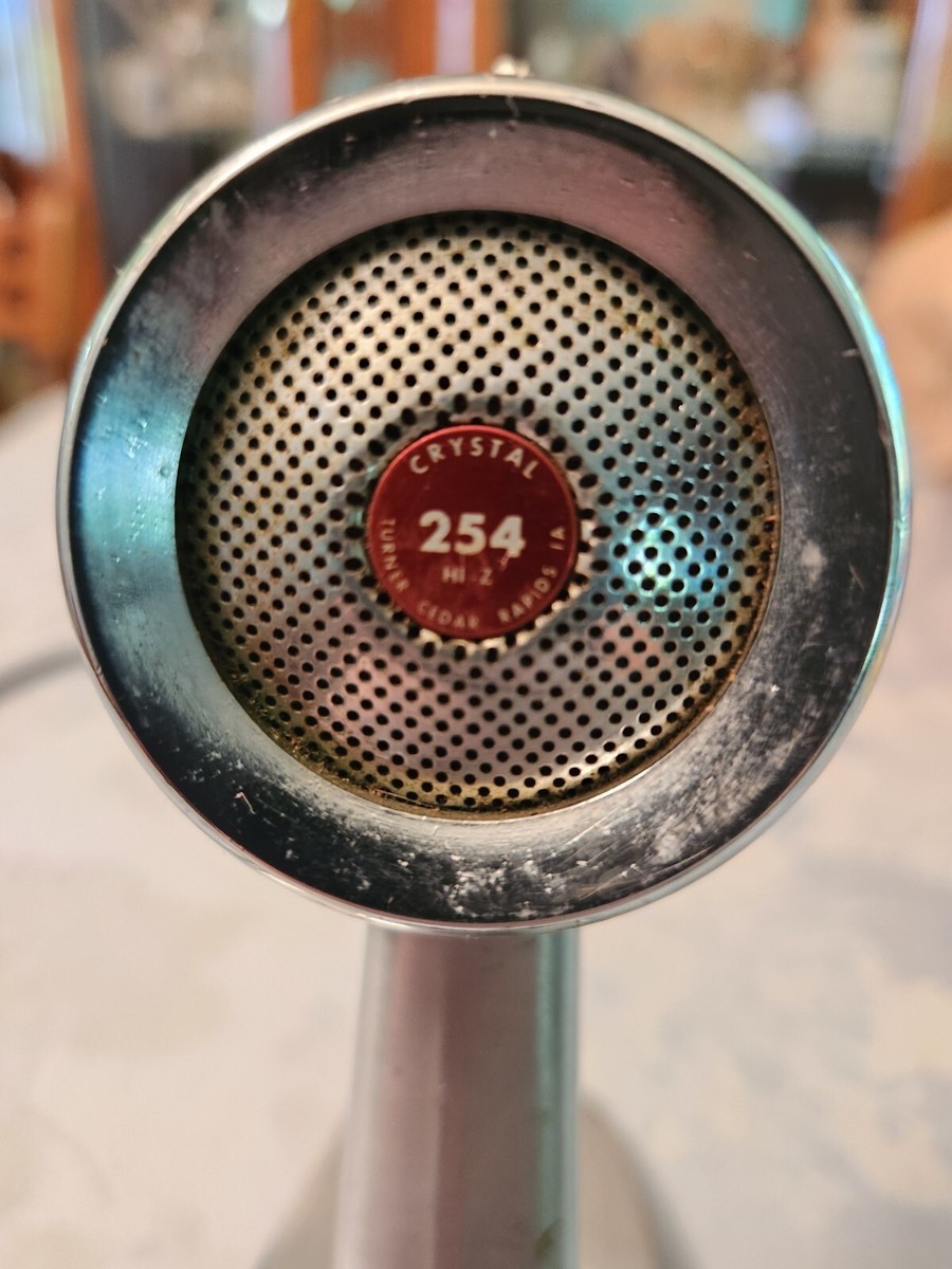 Vintage Turner 254 HI-Z Crystal Desk Microphone Untested | eBay