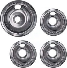 W10196405, W10196406 Chrome Drip Pans Compatible Kleen 10124XZ