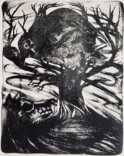 Cannon Dill Monochrome Animal Print 30" Raw Nature SF Urban Art Silhouette Bird