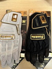 2-NUEVO CON ETIQUETAS-2025-Franklin Adulto CFX PRT Serie Guantes de Bateo Negro+Blanco Dorado XL