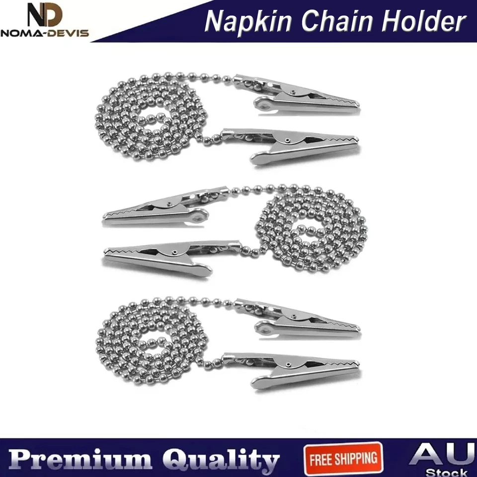 Servilleta Metal Bola Cadena Soporte Dental Paciente Babero Clip Instrumentos Set De 3 Foto 2 de 4