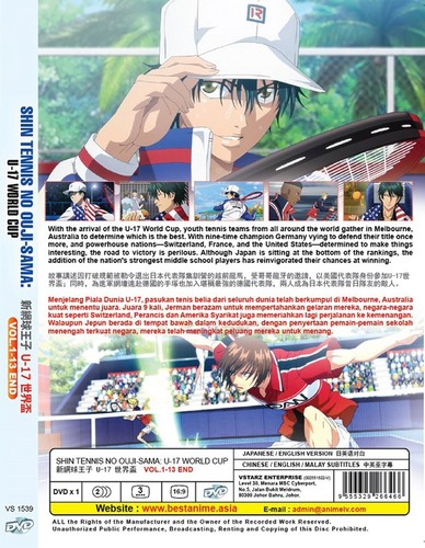 Anime Dvd Shin Tennis No Ouji Sama U 17 World Cup Vol 1 13 End English Dubbed Ebay