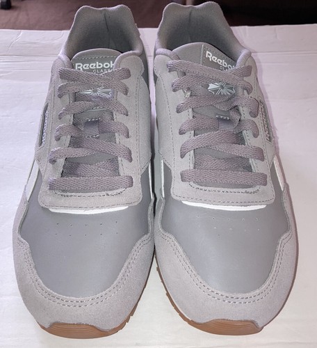 Reebok CL Harman Run Mens Size 8.5 Gray White Leather Gum Sole Running DV4881 - Picture 8 of 11