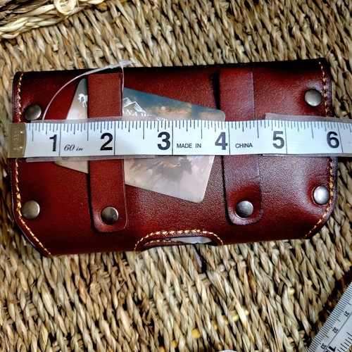 Montana West Star Leather Phone Case Belt Loop Holster Brown for smal l phone - Picture 7 of 8