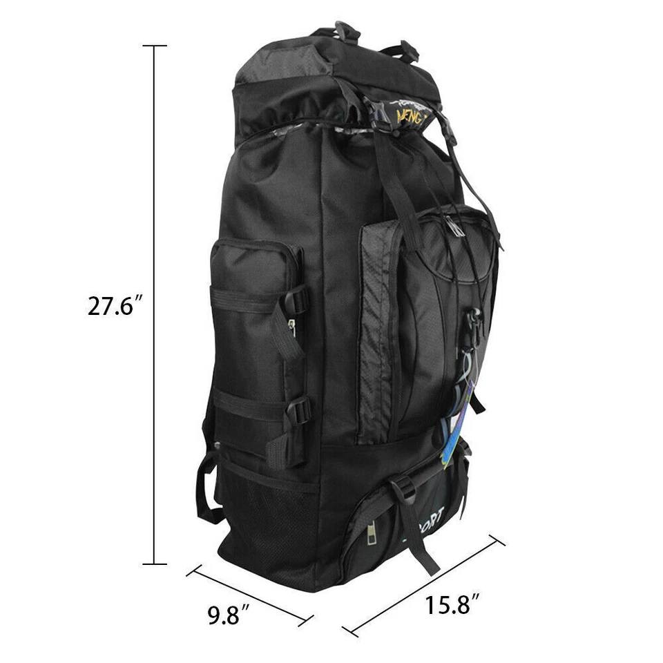 Mochila táctica grande 70/80/100L impermeable camping senderismo bolsa viaje al aire libre Foto 4 de 4