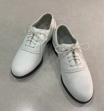 ROCKPORT Men’s White Oxford Rubber Cleat Golf Shoes~~Size 7.5M