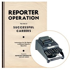 Reporter Stenograph Instruction Manual Antique User Vtg Repro Court Shorthand thumbnail