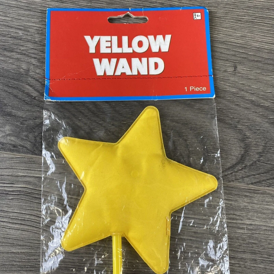 Varita de hadas amarilla Halloween disfraz accesorios cosplay vestir Foto 2 de 4