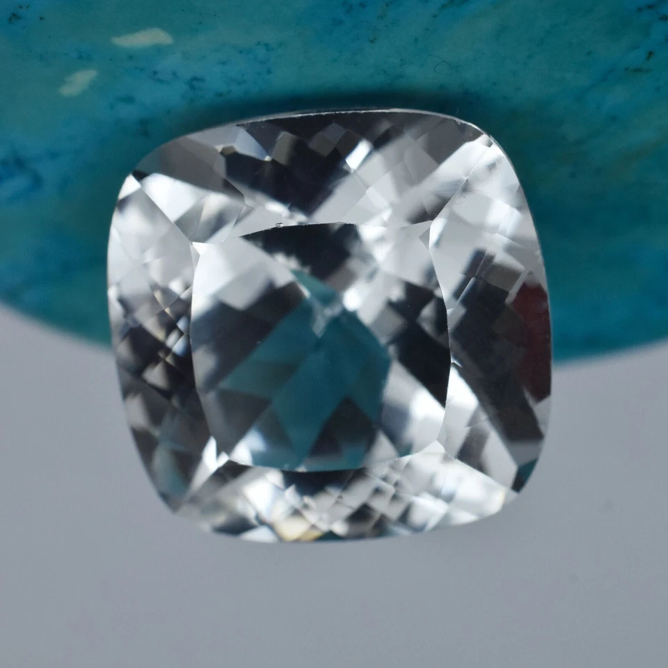 Piedras preciosas sueltas certificadas naturales zafiro blanco corte cojín 200 quilates zafiro Foto 3 de 4