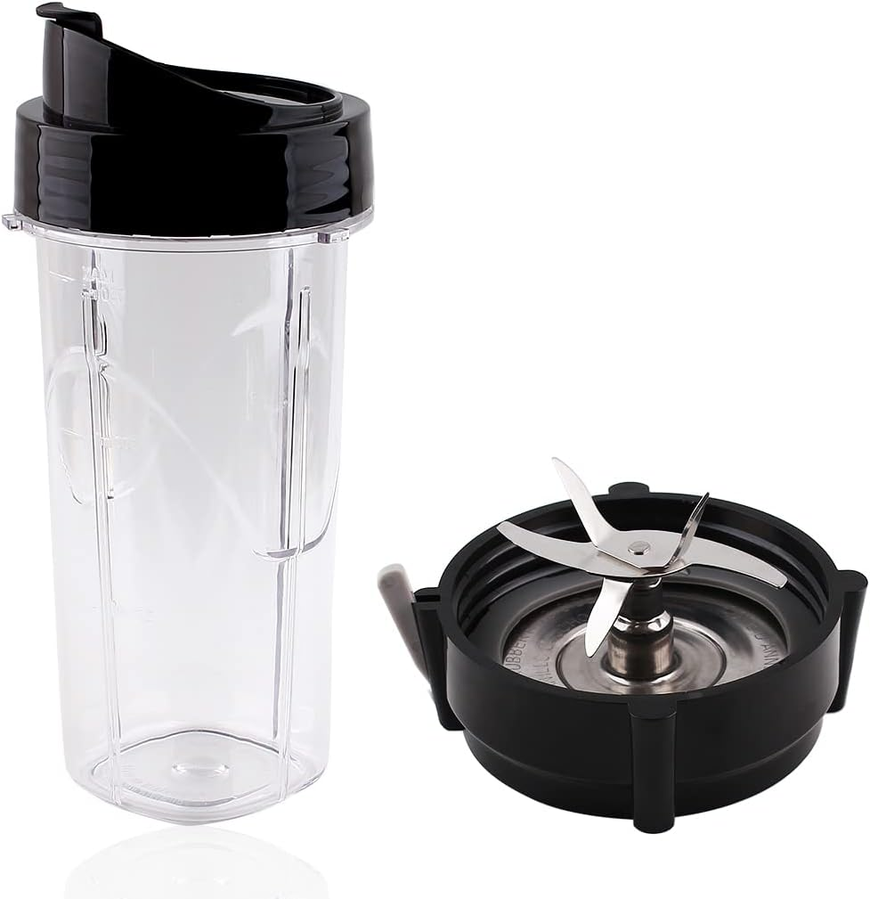 Parts 24Oz Cup with Blade and Bottom Base Cap, Gasket,Compatible with Oster Pro