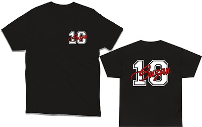 Personalisiertes T-Shirt mit Namen und Nummer, individuell bedrucktes T-Shirt links Brust und Rücken