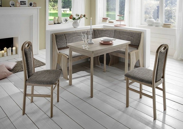 Eckbankgruppe Eiche Sonoma Grau Beige Eckbank 2x Stuhl Ausziehtisch Bank Rosi Gunstig Kaufen Ebay