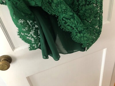 valentino green lace dress Asymmetrical Dusty Sage Ruffle Wedding Guest Dress main image 0