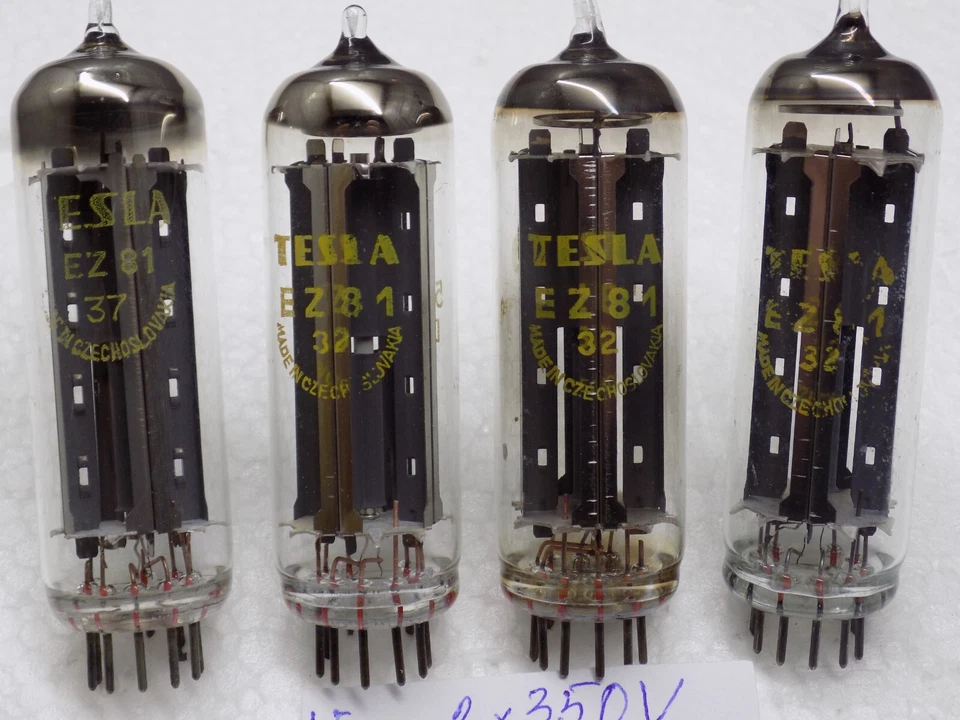 1x TUBO RECTIFICADOR DE VACÍO TESLA EZ81 PROBADO Foto 2 de 4