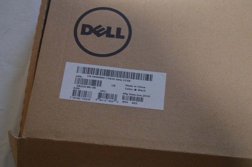 New in Box Dell Keyboard Black 2016 Wired KB216-BK-US REV A02 - Image 3 of 4