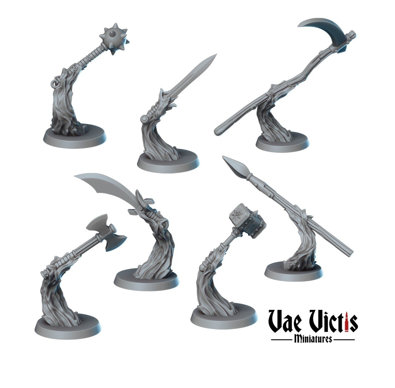 Spiritual Weapon Miniature Glaive Mace Axe Sword Hammer Maul DnD D&D