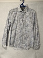 CALVIN KLEIN Shirt Blue Extreme Slim Fit Button Down Size Medium 15-15 1/2 32/33